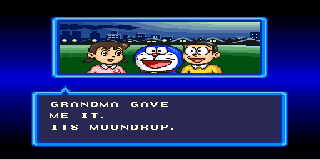 Screenshot Thumbnail / Media File 1 for Doraemon 4 - Nobita to Tsuki no Oukoku (Japan) [En by Sgt. Bow v0.94b] (~Doraemon 4 - In the Moon Kingdom)
